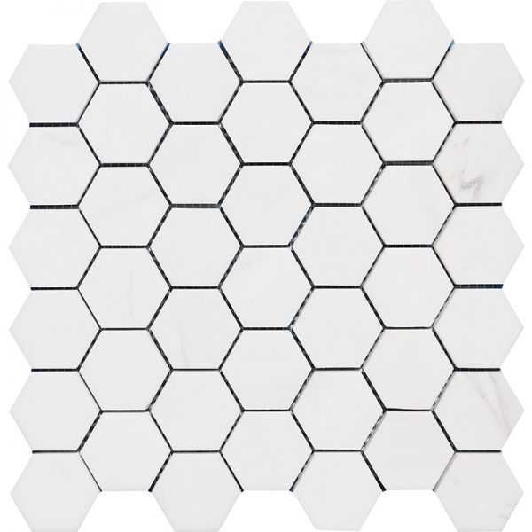 Terra Sirius White Honed Mosaic 2 Hexagon | Shop For Marble | Tiles ...